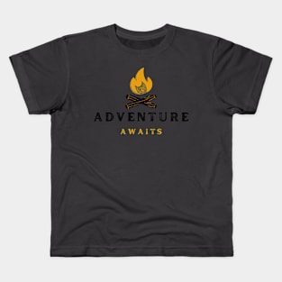 Adventure Awaits Camping Kids T-Shirt